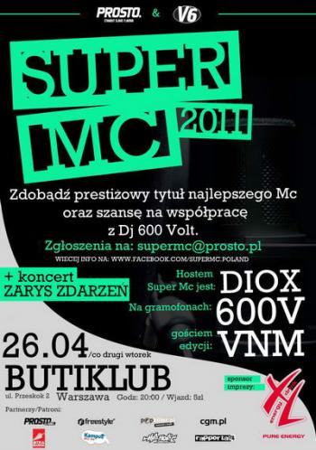 Super Mc 2 cz. eliminacyjna oraz otwarcie U.K Tour Zarysu Zdarzeń i Dj'a 600V